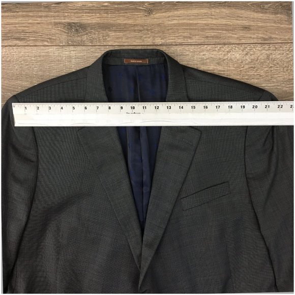 Men's 50R Men Blazer Sport Coat Two Button Wool Sports Jacket Gray‎ Peter Millar - Picture 8 of 12